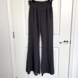 Free People Crochet Flare Pants